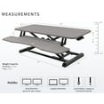 thumbnail image 4 of VIVO Gray Height Adjustable 36" Standing Desk Monitor Riser, Black Frame, 4 of 8