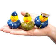 Cool Uniform Armed Forces Rubber Ducks (2) Standard Size. (12 Pack)