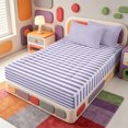 thumbnail image 2 of Erosebridal Geometric Line Zipper Twin Comforter Sets with Fitted Sheet and 2 Pillowcases,Linear Striped Zipper Bedding Set,Reversible,4pcs, 2 of 7
