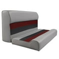 thumbnail image 2 of Horizon Manufacturing Premium Series 28" Pontoon Bench Seat Cushion Set W/BASE Gray/Red/Charcoal3000ABEC, 2 of 5