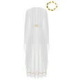 thumbnail image 4 of TiaoBug Womens Ancient Greek Costume Grecian Sleeveless Roman Queen Dress God Toga with Headwear White XL, 4 of 7