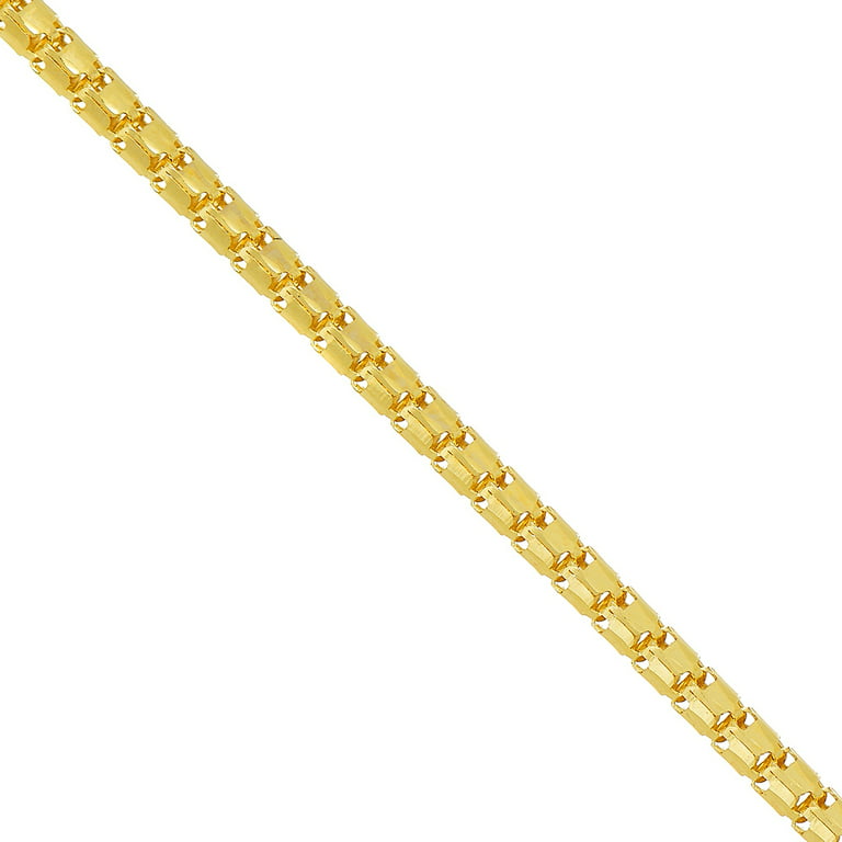 14k Solid Gold Yellow Or White 1.3 mm Ice Chain Necklace 16