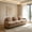 Camel, variant on AUU Teddy Fabric Soft Cloud-Like 3-Seat Sofa, Modular Couch with Curved Backrest and Armrest, Curved Lumbar Pillows, and Supportive Double-Layer Cushion