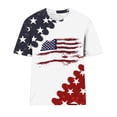 thumbnail image 5 of Lorytime 4th of July Outfits for Women Patriotic Graphic Tops Red White and Blue Wear 3/4 Sleeve Holidays Clothes S, 5 of 5