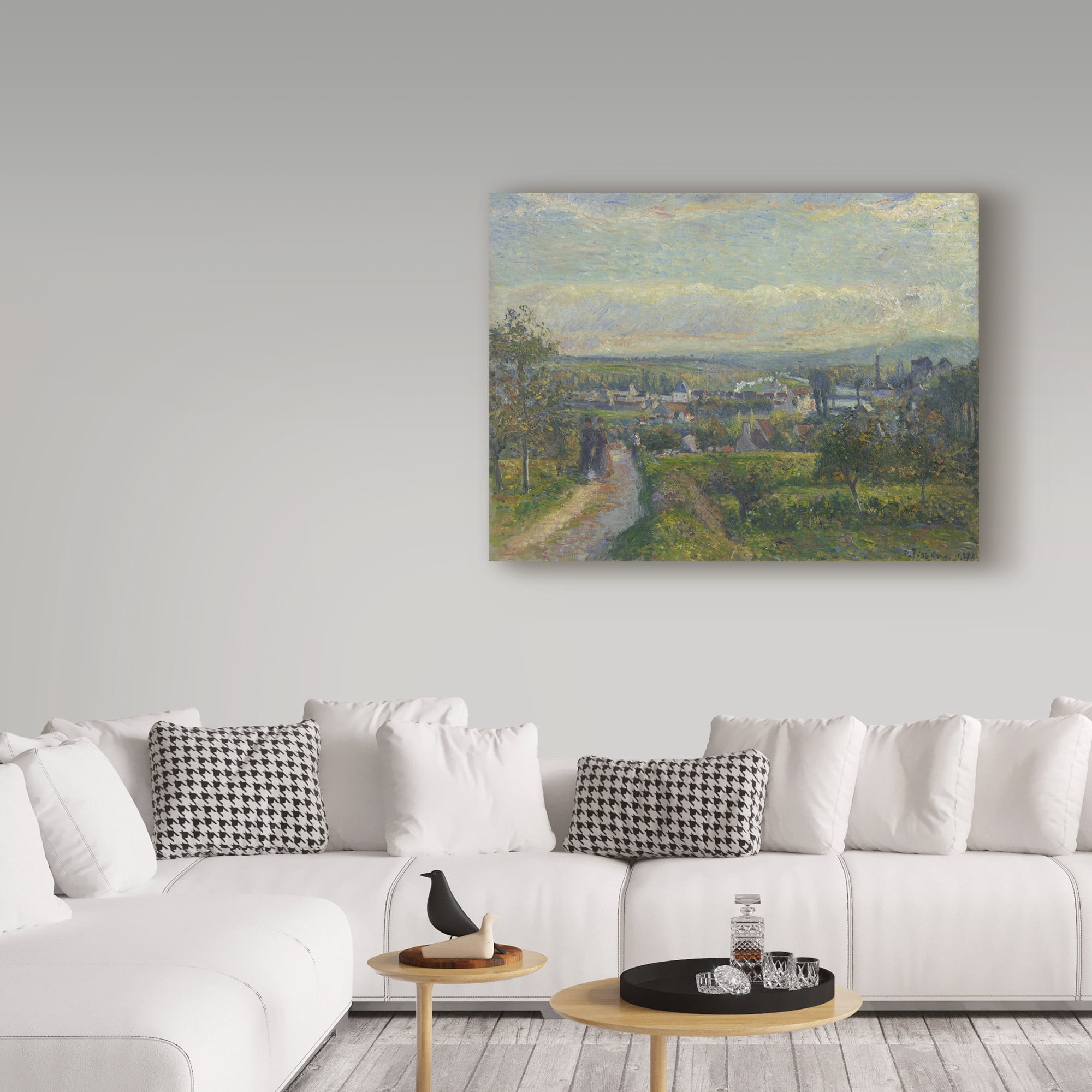 Trademark Fine Art 'View Of Saintouenlaumone' Canvas Art by Camille Pissarro