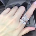 thumbnail image 4 of LPSSTORE Ring Two Square Diamond Butterfly Zircon Ring Creative Engagement Ring The Droplets Diamond Alloy Inlay Zircon Bracelet Sets of Ring Princess Engagement Ring, 4 of 5