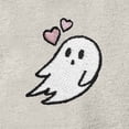 thumbnail image 2 of Dalix Heartly Ghost Embroidered Fleece Zip Hoodie Cold Fall Winter Women in Bone S Small, 2 of 5