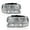 Clear lens Chrome Housing Amber Reflector, variant on CROSSDESIGN Headlights Fit for Chevy Silverado 1999-2002/Suburban 2000-2006 Headlamps