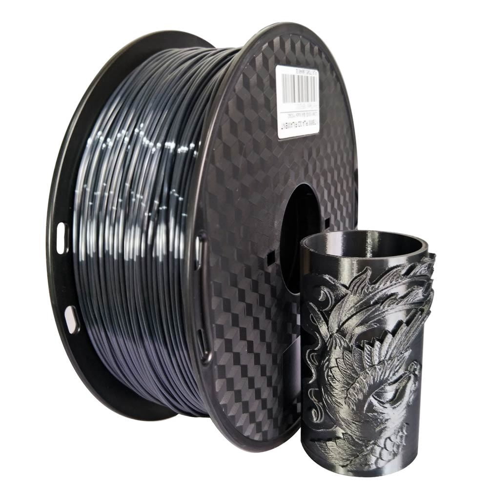 Silk Black 0.5kg 1.75mm 3D Printer PLA Filament Texture Printing Materials 3D Print Material
