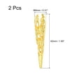 thumbnail image 2 of Uxcell 42mm Alloy Corsage Decorative Holder Vase for Wedding Party Prom Gold Tone 2 Pack, 2 of 6