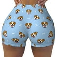 thumbnail image 2 of Balery Terrier Pantalones cortos de entrenamiento estampados para mujer, sin costuras, ajustados, para gimnasio, yoga, correr, deportes, ejercicio activo, fitness.-Medium, 2 of 8