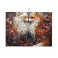 thumbnail image 1 of Balery Romantic Flower Fox Couple Alfombrilla de Secado para Cocina, 18x24 Pulgadas, Súper Absorbente para Platos y Encimeras, 1 of 7