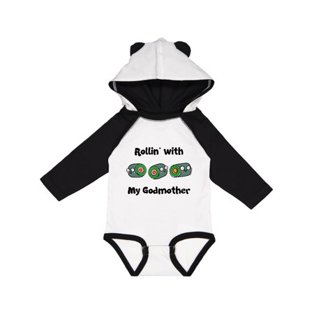 

Inktastic Rollin with my Godmother Gift Baby Boy or Baby Girl Long Sleeve Bodysuit