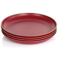 thumbnail image 2 of Gibson Home  Rockabye 4 Piece Melamine Dinner Plate Set in Dark Pink, 2 of 5