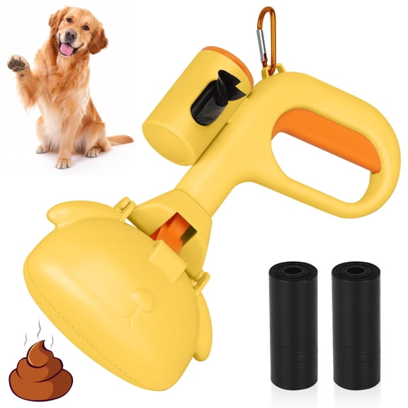 Ocalpur Portable Pooper Scooper for Dogs, Lightweight Durable Pet Waste Picker, Hands-Free Dog Poop Scoop for Grass, Dirt, Yard & Outdoor Cleaning