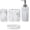 White Marble, variant on L'ARL GMVOI Bathroom Accessories Set,4 Pieces Marble Bathroom Vanity Countertop Accessory Set with Bathroom Toothbrush Holder Set,Soap Dispenser,Tumbler,Soap Dish for Bathroom Home Decor