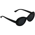 thumbnail image 4 of Bold Rétro Ovale Mod Épais Cadre Lunettes de Soleil Rond Lentille Kurt Cobain Poids Lunettes de Protection, 4 of 5