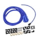 thumbnail image 2 of Juego de cables de encendido de bujía de 8,5 mm y 180°, cables de bujía con tapa a prueba de polvo, repuesto para modelos Chevy de 8 cilindros, color azul Jadeshay A, 2 of 8
