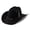 Z57-Black1, variant on Brown Cowboy Hat for Men Women, Vintage Wide Brim Western Felt Headwear with Decorative Band, Packable Travel Hats Soft Sun Protection Casual Headwear