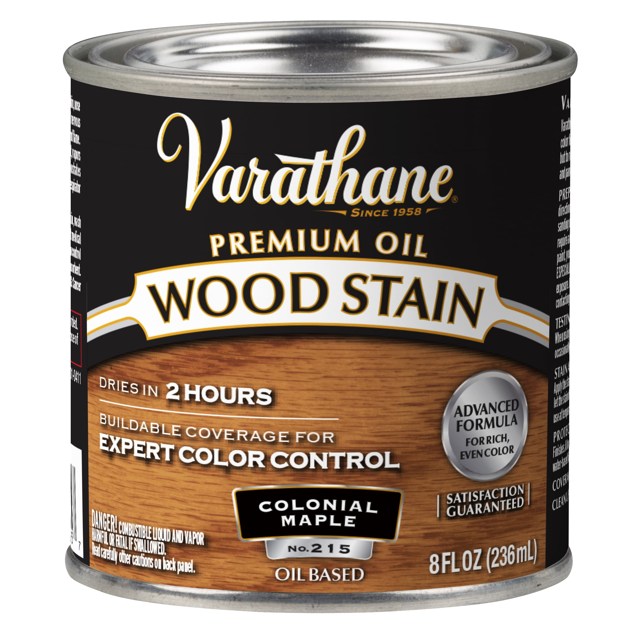 4 Pack, Colonial Maple, Varathane Premium Oil-Based Interior Wood Stain-211759, Half Pint