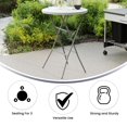 thumbnail image 2 of Flash Furniture 32'' Round Granite White Plastic Bar Height Folding Table, 2 of 9