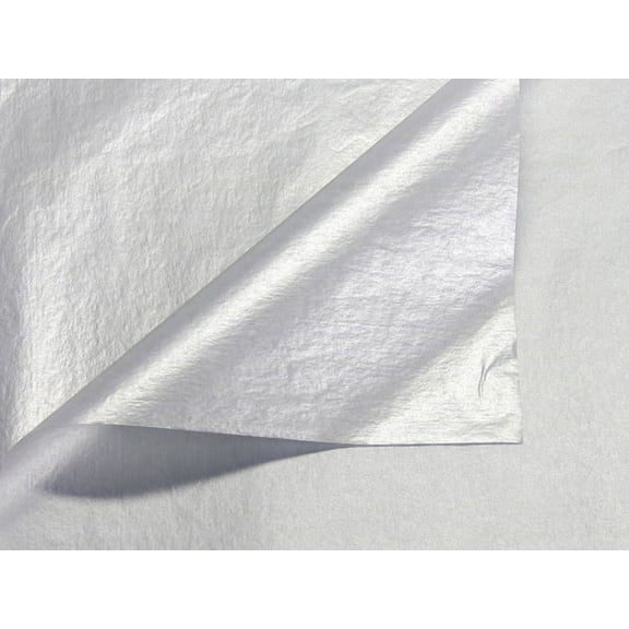 A1BakerySupplies Silver Metallic Tissue paper - One sided 20 In X 30 In - 10 Pack