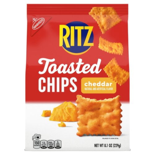 Ritz Toasted Chips Cheddar 40% Less Fat