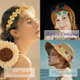 thumbnail image 5 of 8PCS Sunflower Headband Hippie,Sunflower Hair Wreath,Elastic Floral Headband,Fabric Floral Headpiece for Party Gift Travel Wedding Festivals(Random Color), 5 of 6