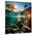 thumbnail image 2 of Designart "Underwater View of the Beach II" Nautical & Beach Metal Art Print, 2 of 5