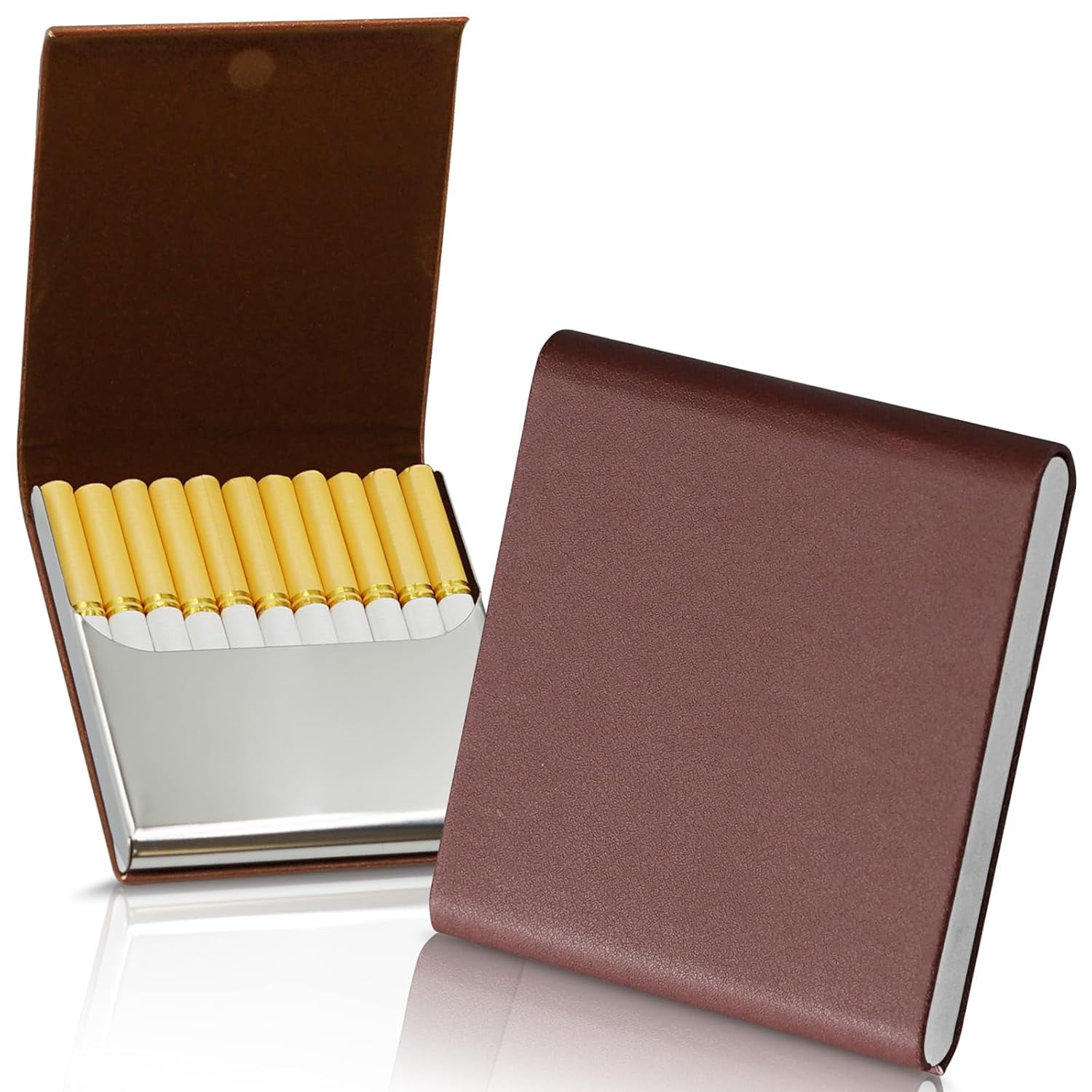 boite de cigarettes Bote 3 Pcs, Bote Cigarettes en Aluminium avec Couvercle Rabattable pour 20 Cigarettes, Bote Rangement pour Cigarettes Boite de cigarettes Allemandes Premire