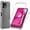 Clear, variant on TJS Phone Case for T-Mobile REVVL 8 Pro, with Tempered Glass Screen Protector, Full Body Protective Heavy Duty Hybrid Bumper Cover (Clear)