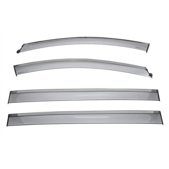 Wellvisors Side Window Visors Wind Deflectors Rain Guard With Black Trim for 2017 2018 2019 2020 2021 2022 2023 2024 Chrysler Pacifica / 2020 2021 2022 2023 2024 Voyager 3-847CY002