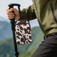thumbnail image 4 of COEQINE Forearm Crutch Bag Elbow Crutch Organizer Black Brown Cow Print Walking Cane Accesories, Storage Pouch, with 2 Zipper Pockets, Large Capacity, for Men & Women, 4 of 7