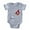 Heather Gray, variant on CafePress - FIN U For Unicorn - Cute Infant Baby Football Bodysuit