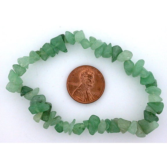 GREEN AVENTURINE CHIP  GEMSTONE GEM STONE BEADS STRETCH BRACELET SB30