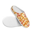 thumbnail image 3 of KLL Orchids Flowers Pattern Adult Unisex Cozy Slippers,Fuzzy Slip-on Slippers TPR Sole Slippers Comfort Plush Home Footwear for Indoor & Outdoor-46/47, 3 of 7