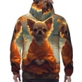 thumbnail image 7 of Naloa Maple Leaf Meditating Chihuahua Men's Casual Hooded Collar Drawstring Hoodies Pullover Sweatshirts Casual Long Sleeve Shirts-4X-Large, 7 of 7