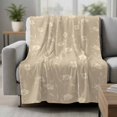thumbnail image 2 of Beige Floral Blanket Soft Cozy Warm Throw Blanket for Couch, Plush Fuzzy Flannel Fleece Blankets for Sofa, Vintage Spring Botanical Flowers Bed Blankets Lightweight Gifts for Women, 40"x50", 2 of 9