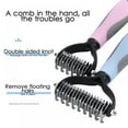 thumbnail image 3 of Hair Removal Comb for Dogs Cat Detangler Fur Trimming Dematting Deshedding Brush Grooming Tool for Matted Long Hair Curly Pet, 3 of 6