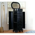 thumbnail image 3 of Hives and Honey Daley Oval Free Standing Wood Jewelry Armoire, Black, 3 of 7