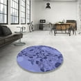 thumbnail image 4 of Ahgly Company Machine Washable Indoor Rectangle Transitional Sky Blue Area Rugs, 2' x 5', 4 of 7
