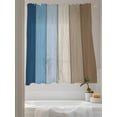 thumbnail image 6 of Sheer Curtains 2 Panels Set, Retro Farmhouse Blue and Brown Ombre Wood Grain Window Sheer Curtains for Living Room/Bedroom, Light Filtering Rod Pocket Voile Drapes, 52" W x 63" L, 6 of 7
