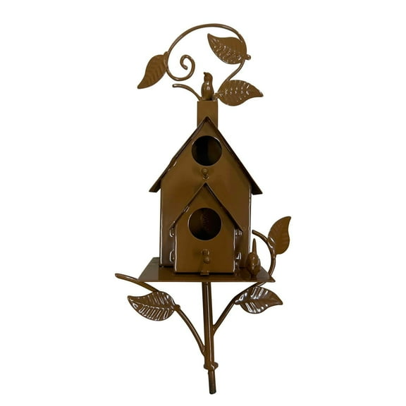 Xqxayjr under $5 Bird House, Metal Bird House with Poles for Outdoor,Garden Stake Birdhouse for Patio Decor,Rust Proof Bird Feeder House for Yard,Decorative Bird House for Backyard