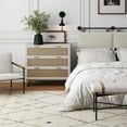 thumbnail image 2 of Nathan James Kova Boho Dresser or Storage Cabinet with Drawers for Bedroom or Nursery with Textilene Rattan Accent and Metal Legs, White, 2 of 6