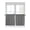 Black, variant on Half Window Curtain 36 Inches Long, Black Striped Window Treatment Curtain Drapes, Modern Farmhouse Black and White Stripes Small Tier Curtains for Bathroom Over Sink, 27.5"x36", 2 Panels