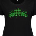 thumbnail image 4 of Inktastic St. Patrick's Day Clovers in Plaid Women's Plus Size T-Shirt, 4 of 5