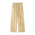 thumbnail image 5 of HH TRAF Pantalones de cintura alta con estampado elegante para mujer, nuevos, con lazo decorativo, con cordones, pantalones largos, elegantes, de pierna ancha, en 8 colores, 5 of 5