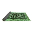 thumbnail image 2 of Ahgly Company Indoor Square Oriental Turquoise Blue Traditional Area Rugs, 5' Square, 2 of 4