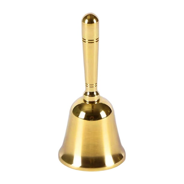 Adorno colgante de campana antigua, carillón de viento, campana de viento, campana de mano de latón para escritorio Campana de mano 9.8x4.3cm