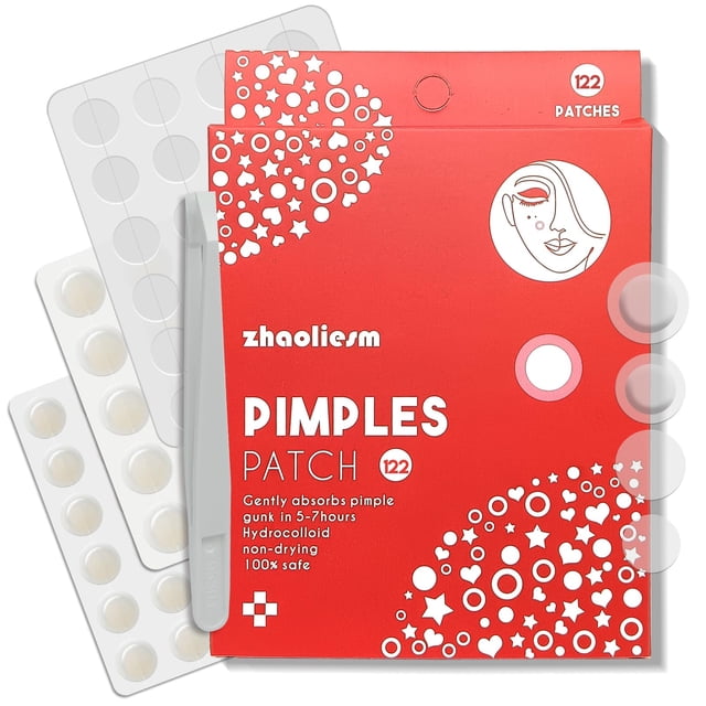 ZHAOLIESM Parches para espinillas para la cara Parche hidrocoloide para el acné - Cubierta de manchas invisible transparente Manchas Zits Parche absorbente de aceite Brotes Tratamiento de manchas para